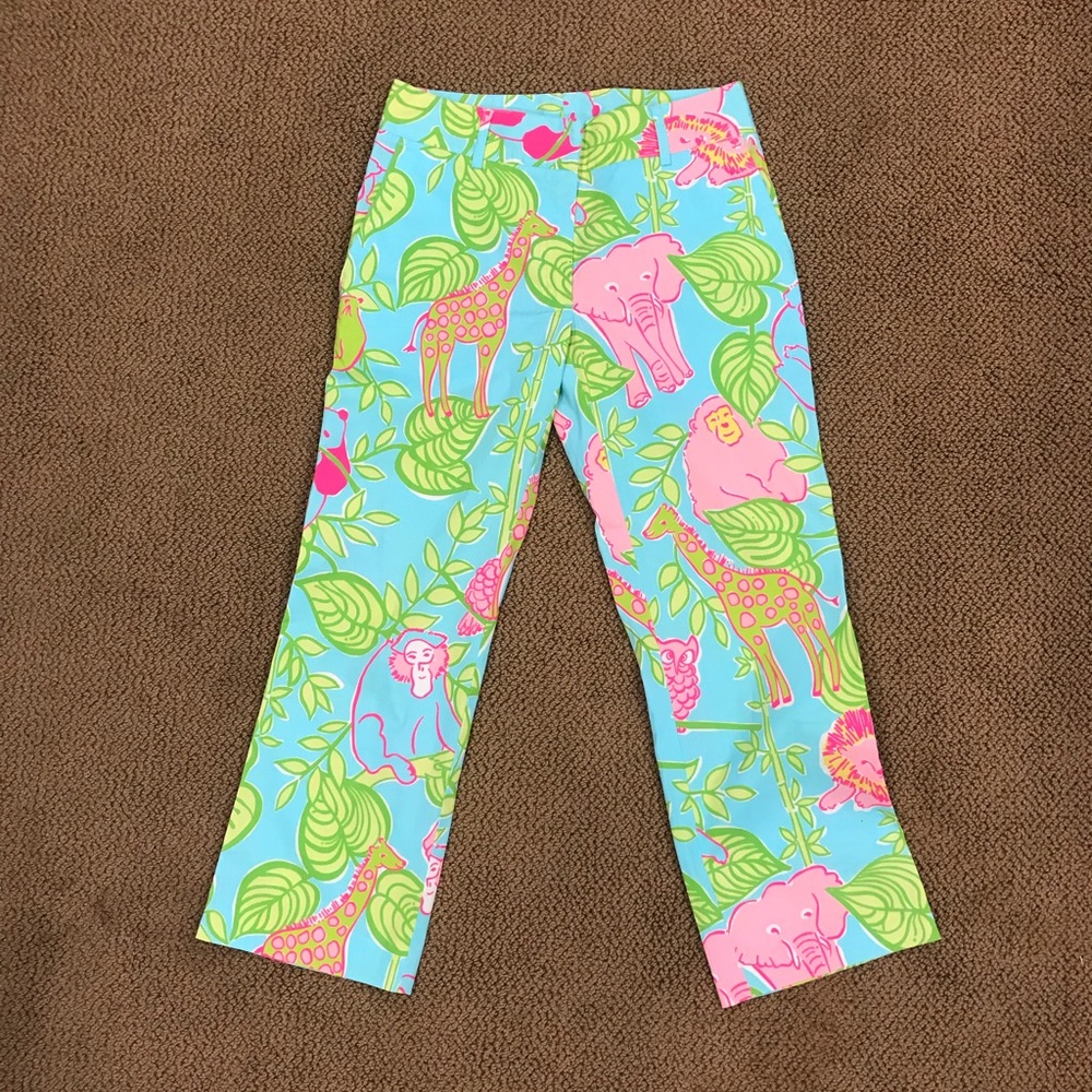 Lily Pulitzer Rare San Diego Animal Capri Pant